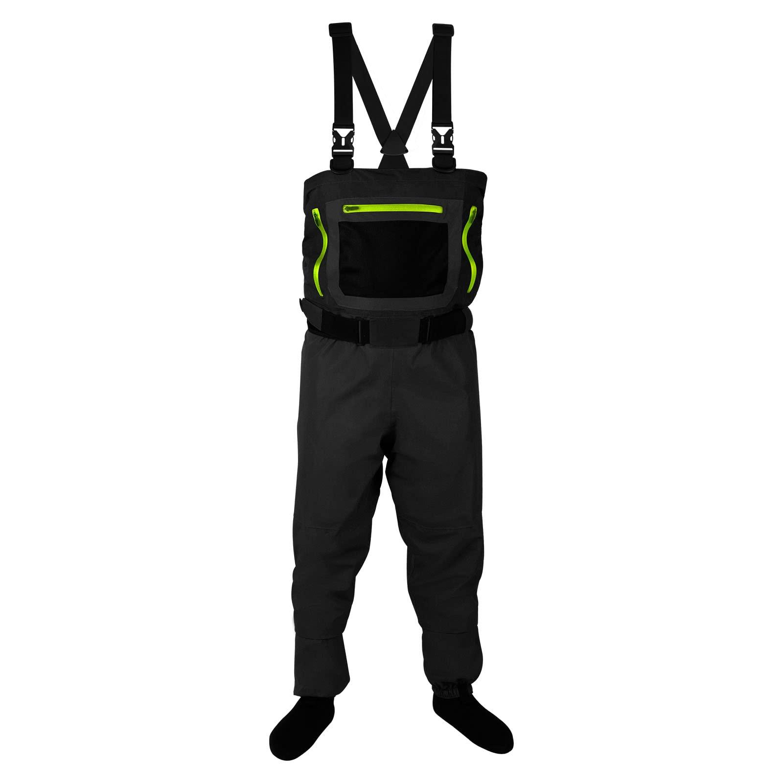 HotSrace HotSrace Chest Fishing Waders for Men and Women, 3-plyer Nylon Waterproof Lightweight Waders with 4mm Neoprene Stockingfoot