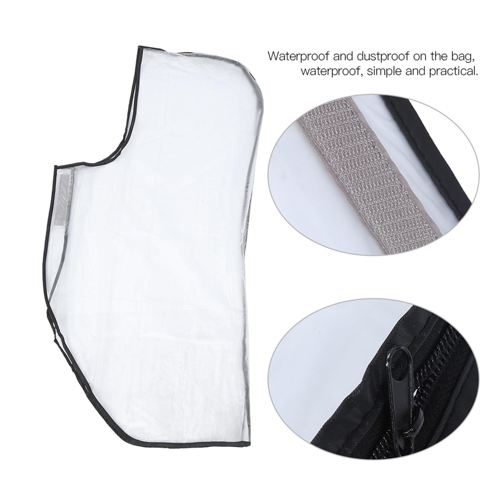 PerGar Golf Bag Rain Hood, Waterproof Golf Bag Rain Cover with Clear PVC, Golf Bag Rain Protection Cover for Golf Push Carts, Heavy Duty Club Bags Raincoat for Golfer