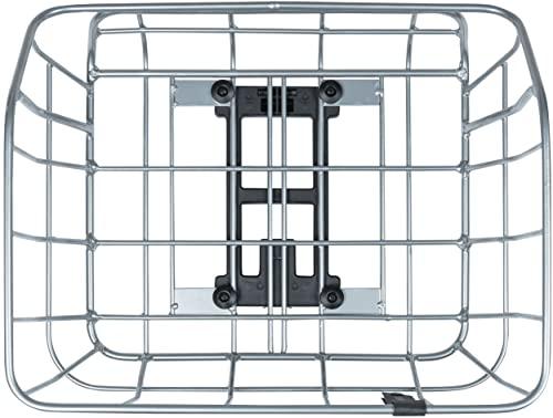 (Basil) Basil Bicycle Basket, Portland, Rear Basket, MIK Compatible, 5.2 gal (25 L), Rear Use, Chrome