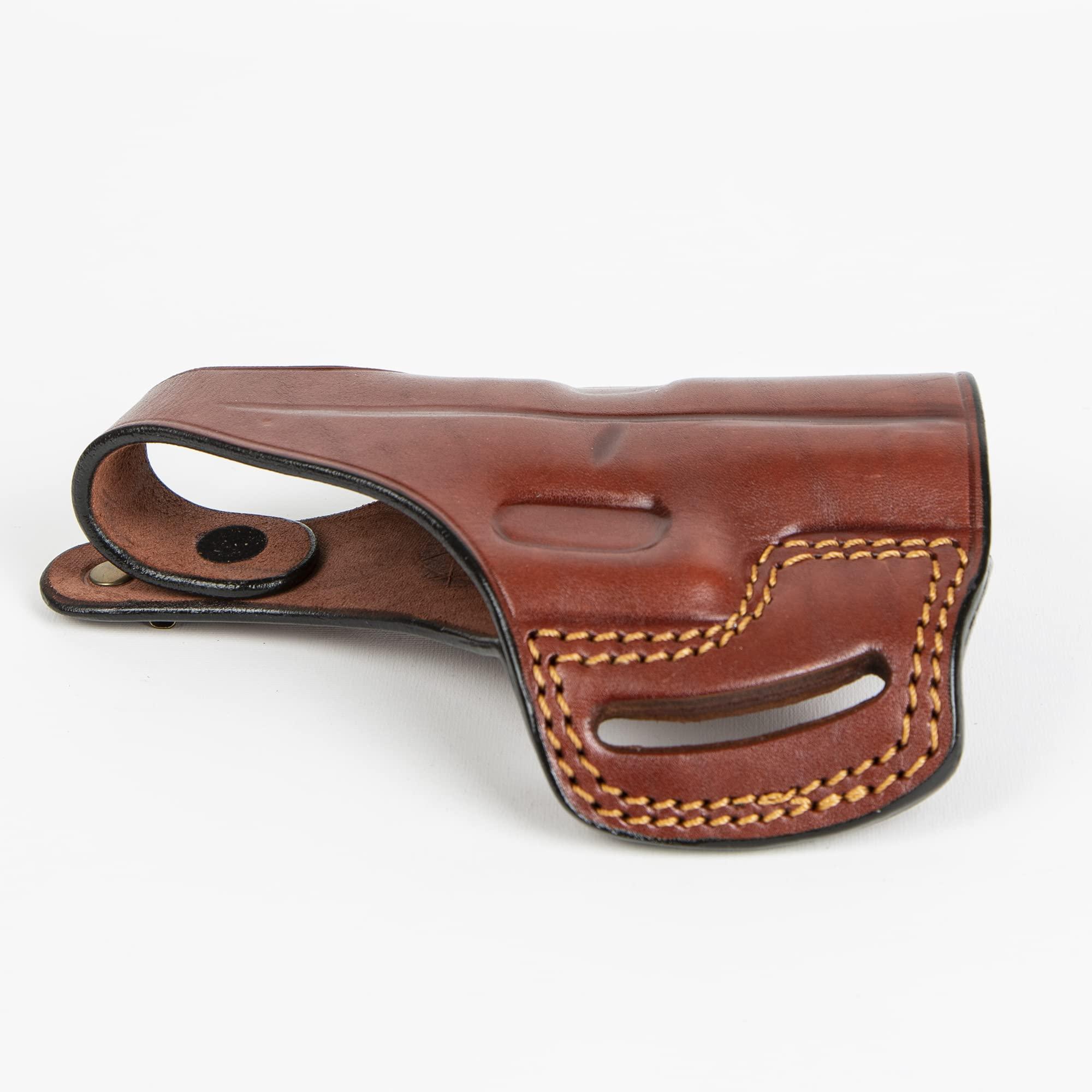 EDS Holster EDS Holster for Glock 43 OWB Leather Handmade Gun Holster (Brown)