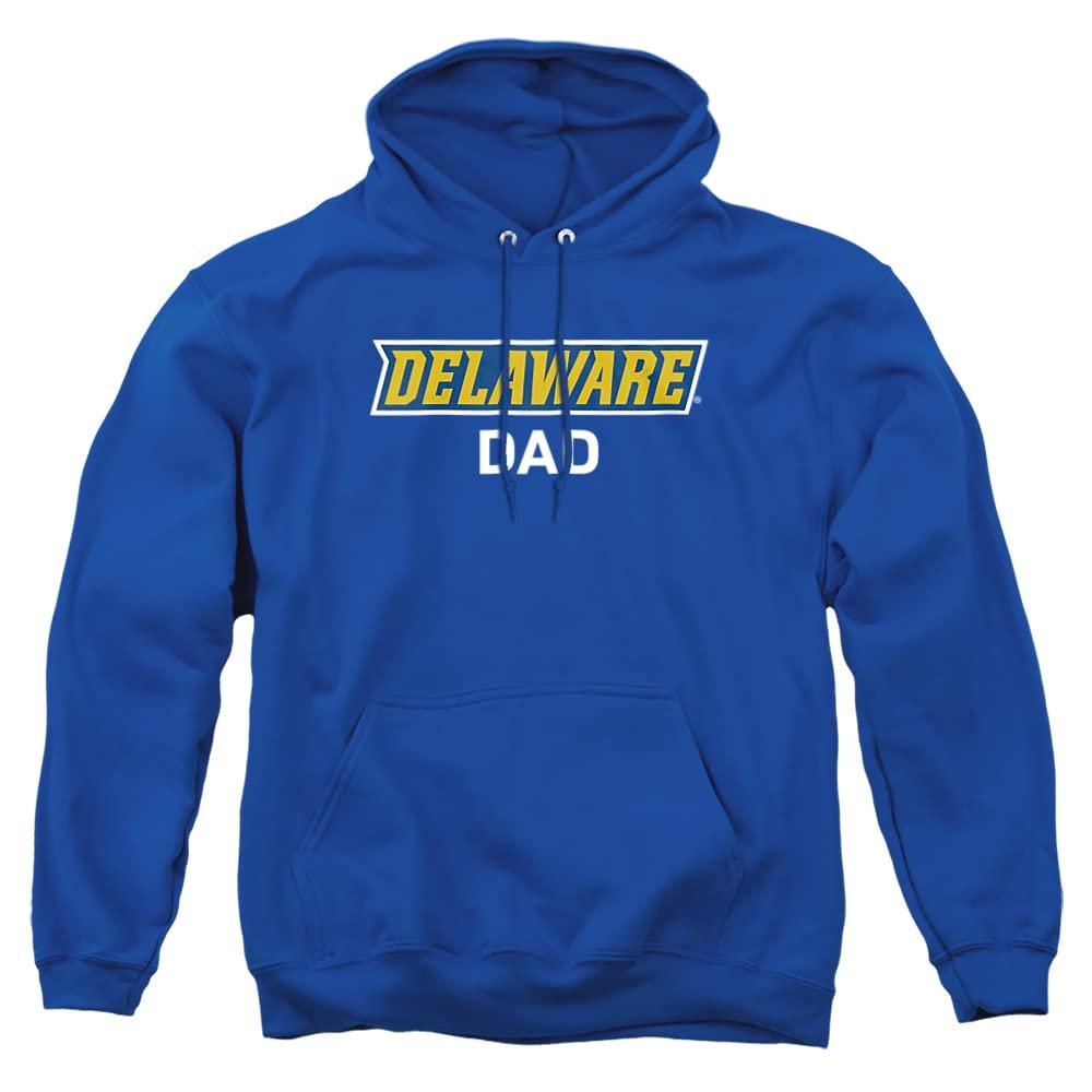 LOGOVISION University of Delaware Official Dad Unisex Adult Pull-Over Hoodie, Royal Blue, 3X-Large