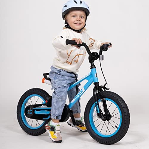 RoyalBaby Royalbaby EZ Kids Bike, 18 Inch Balance Pedal Convertable Bicycle, Easy Learn Balancing to Biking Boys Girls Ages 4-7 Years Beginners, 18" Wheel Blue