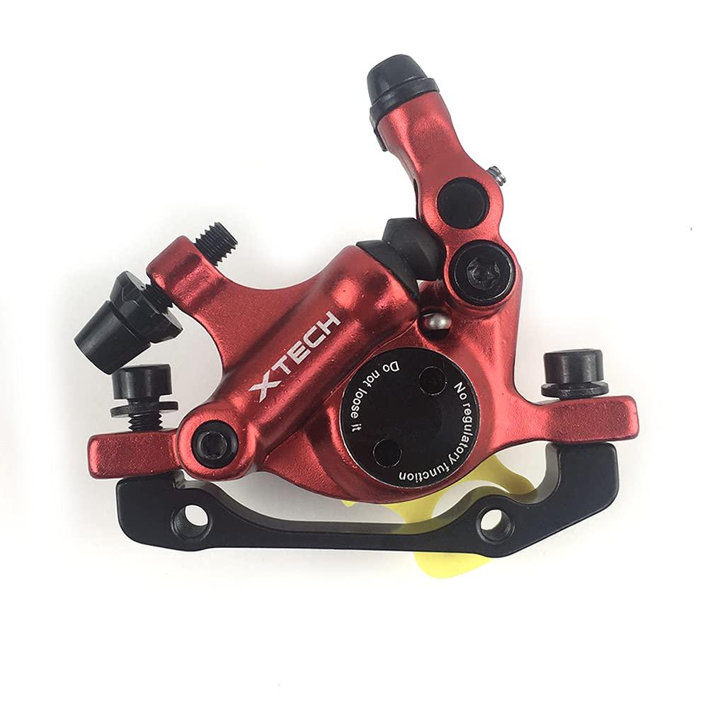 catazer catazer MTB Road HB-100 MTB Road Line Pulling Hydraulic Disc Brake Calipers Front & Rear Mountain Bike Disc Brake E-Bike Disc Brake (1 Pcs Red Front)