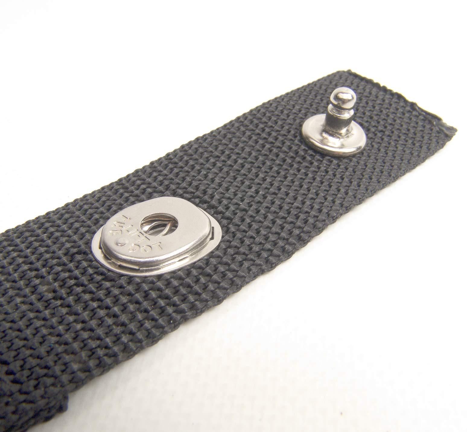 Extender Strap Extender Strap for Your Boat Cover, Lift The Dot Snap, Extends Length, Finger Loop Built in (3\" Inch, Black)