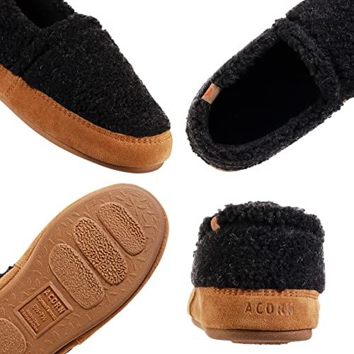 Acorn Acorn Women's House Slippers, Recycled-Black, 8-9