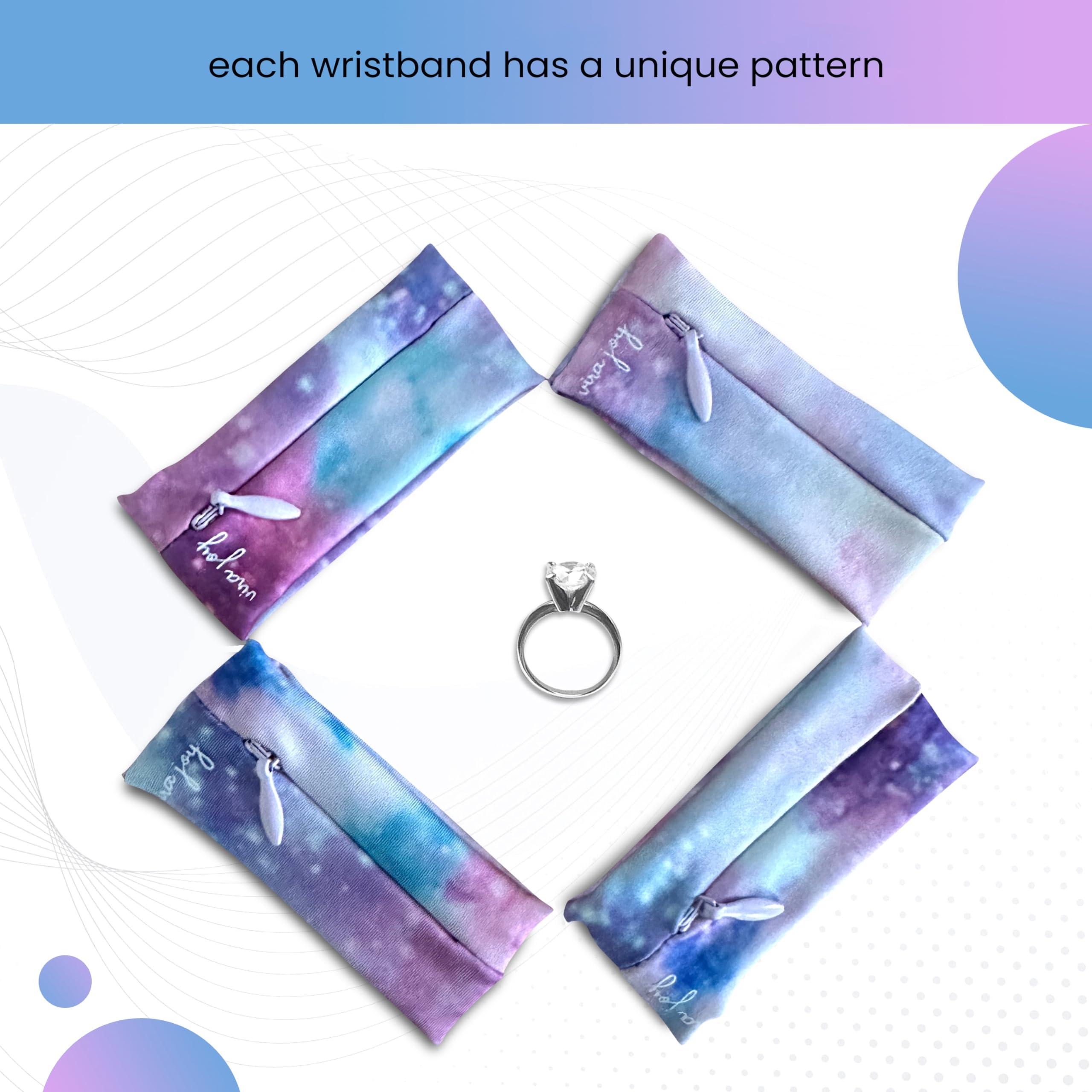 Vira Joy Vira Joy Wristband Ring Holder | Engagement & Wedding Ring Protector for Active Women | for Yoga, Rock Climbing, Running, Sports, Fitness, Working Out, Travel (Galaxy, Small)