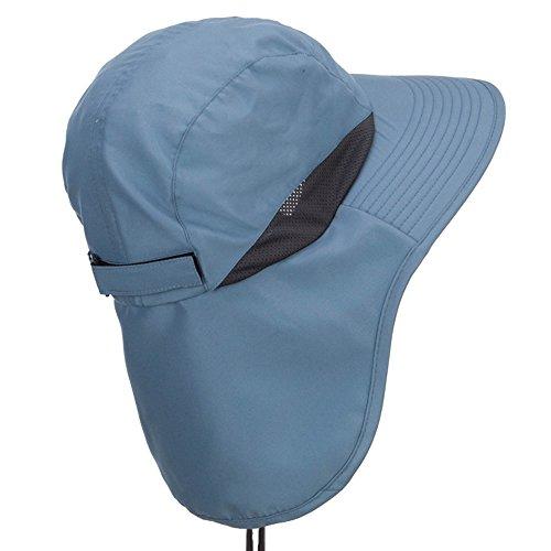 Juniper Juniper Microfiber UV Large Bill Flap Hat - Aqua OSFM