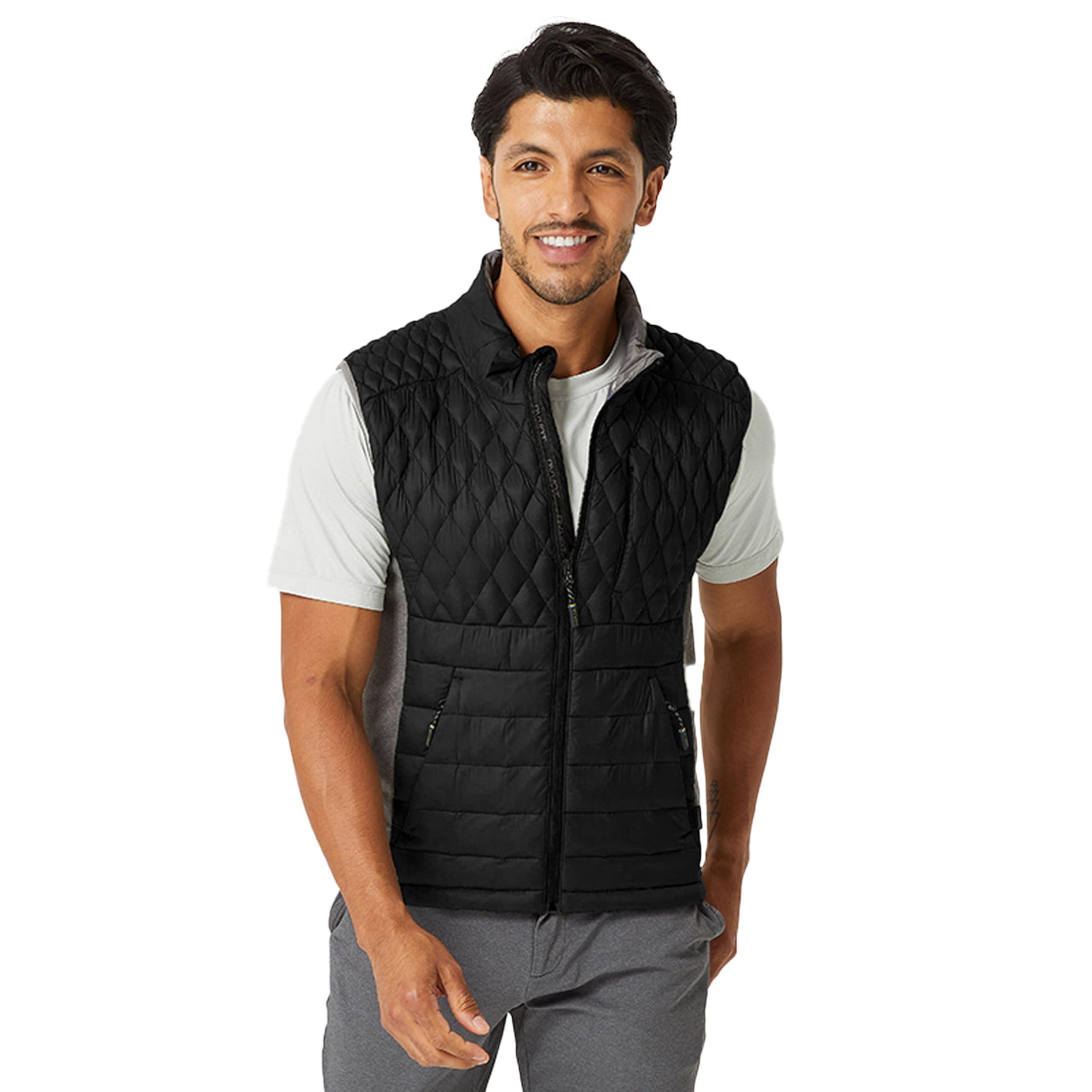 PYVOT PYVOT Mens Dash Weighted Quilted Vest, Weighted Blanket Inspired Clothing for Sensory Issues, Fitness, Stress Relief and Relaxation, Extra Large Size, Black