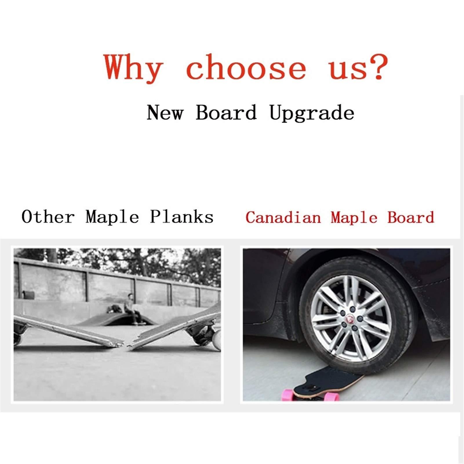 KHUY KHUY Skateboards 46 Inch Long Boards Skateboard for Cruising, Free Style, Downhill and Dancing, Longboard 9 Layer Maple Deck Cruiser for Teens Adults Beginners Girls Gifts (Color : Style E)