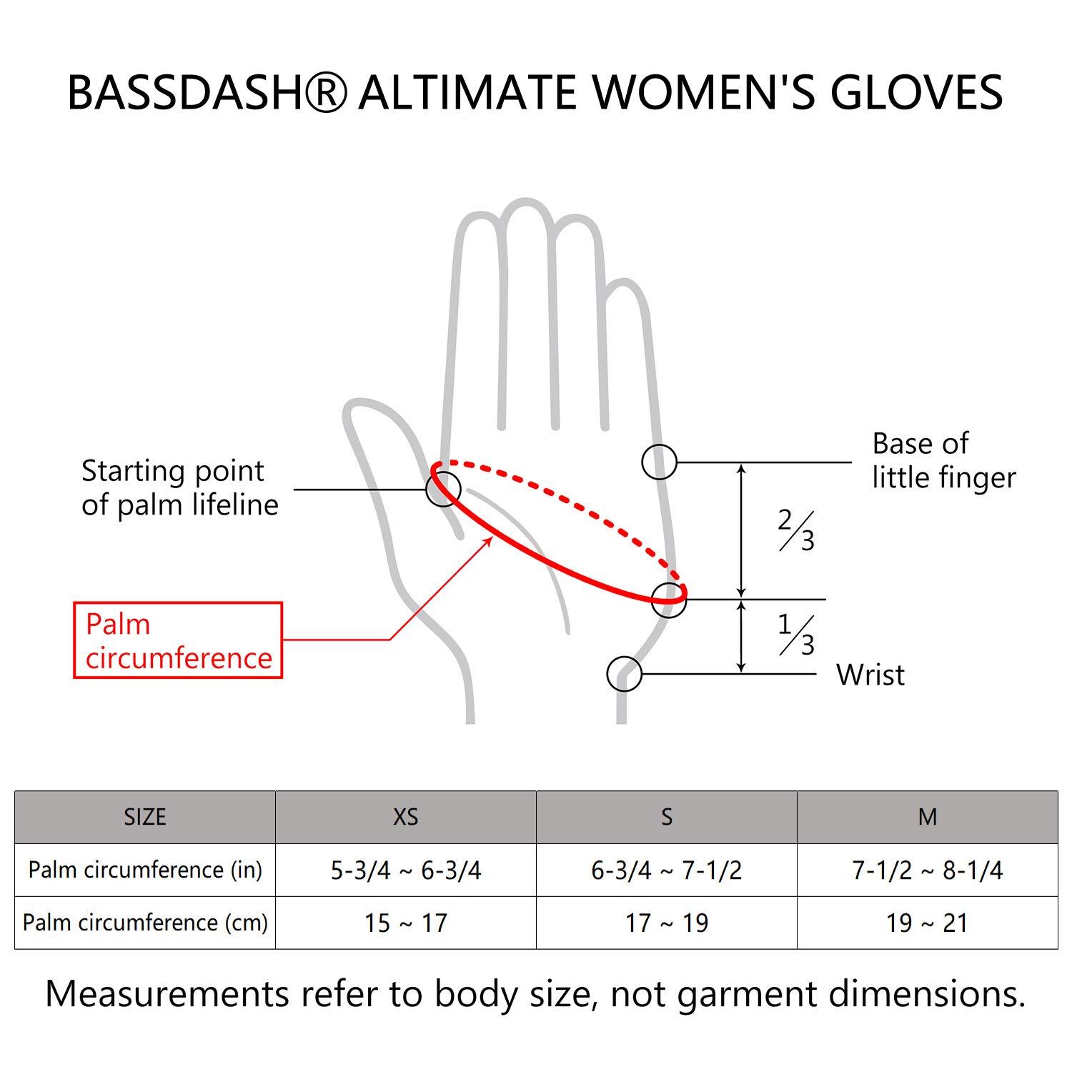 BASSDASH BASSDASH ALTIMATE UPF 50+ Womens Fishing Gloves UV Sun Protection Fingerless Gloves for Kayaking Paddling Hiking Cycling Driving Shooting Training