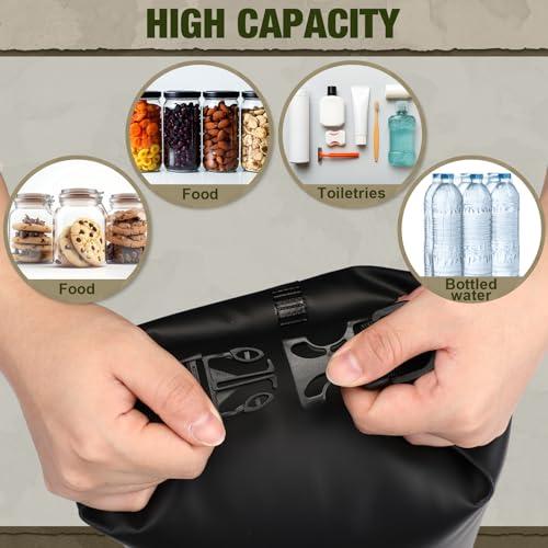 Foilswirl Foilswirl 1 Set Bear Food Bag for Camping Ultralight Food Bag Hanging System Includes Waterproof Bear Bag, Nylon Ropes, Hooks for Camping Backpacking (Black,20 L)