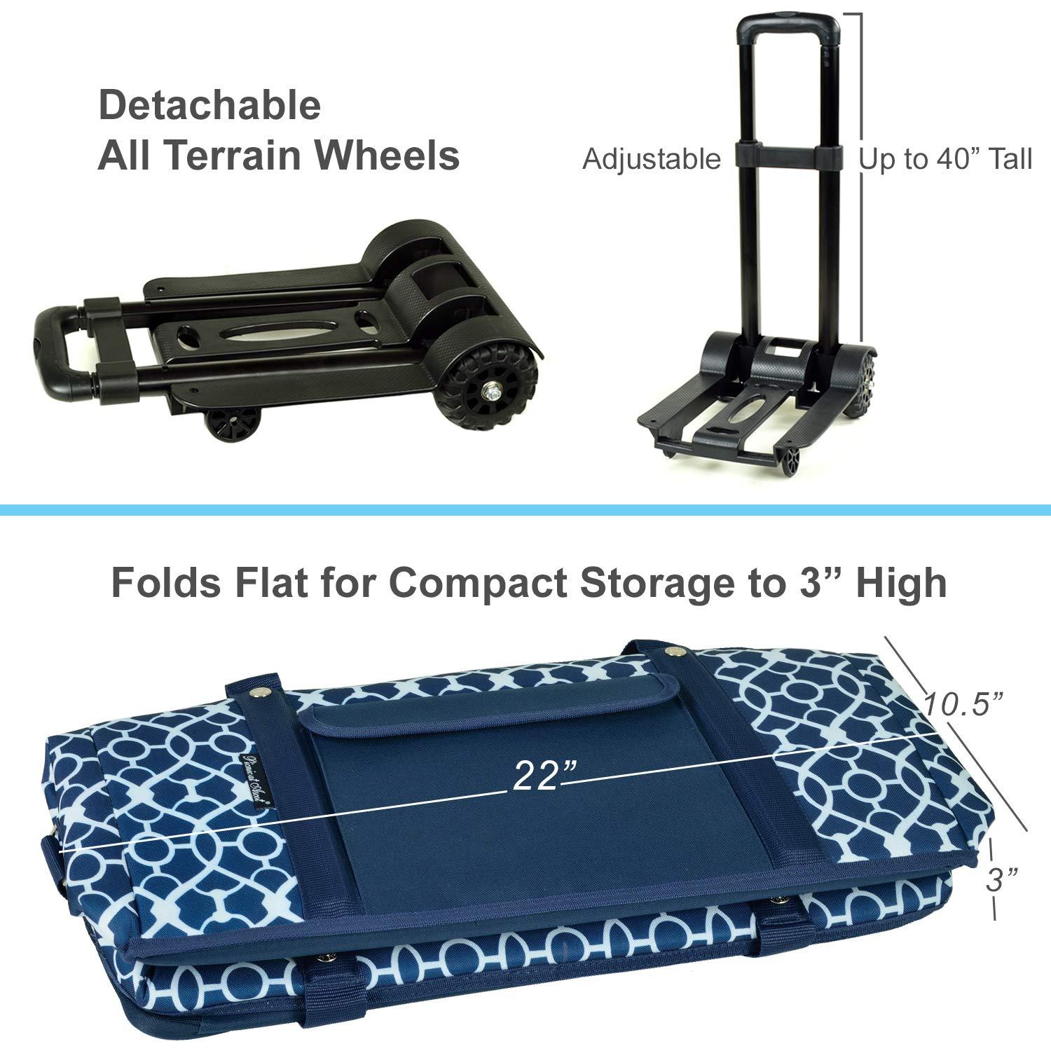 Picnic at Ascot Picnic at Ascot Travel Cooler with Wheels- 64 Can Capacity- Collapsible Leakproof Cooler- Designed & Quality Approved in the USA