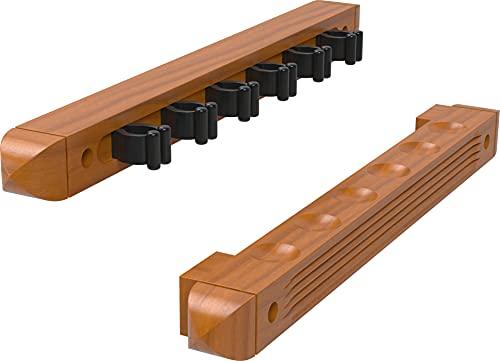 Fat Cat Fat Cat 2-Piece Wall Mounted Hardwood Billiard/Pool Cue Rack, Holds 6 Cues