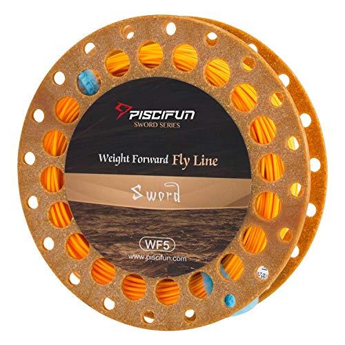 Piscifun Piscifun Sword Fly Fishing Line with Welded Loop, Weight Forward Floating Fly Line, WF5wt, 100FT, Orange