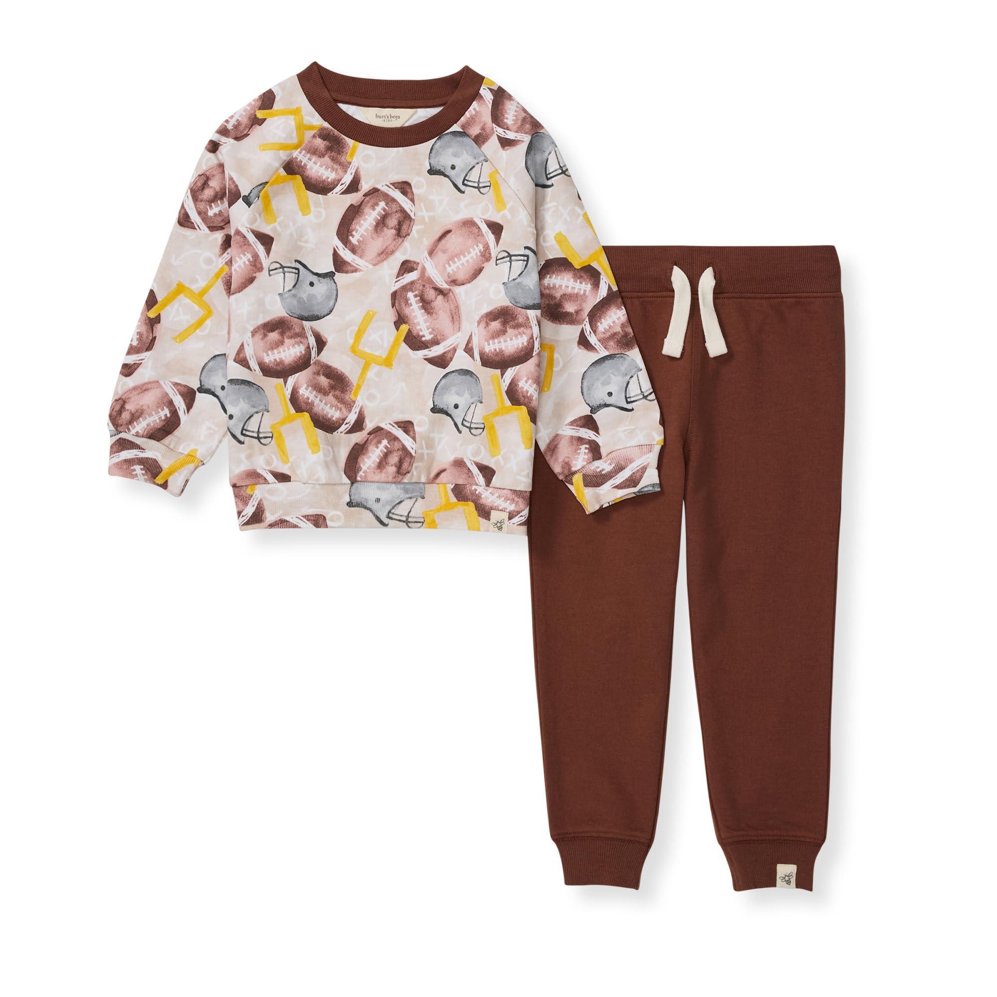 Burt\'s Bees Baby Burt's Bees Baby Baby Boys' Shirt and Pant Set, Top & Bottom Outfit Bundle, 100% Organic Cotton