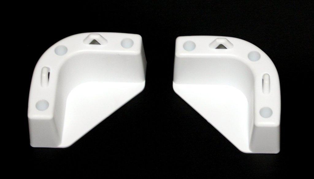 JSP Manufacturing Boat Marine Cooler Mounting Kit for Yeti Igloo Engle Coleman (Set of 4) Black or White (White)