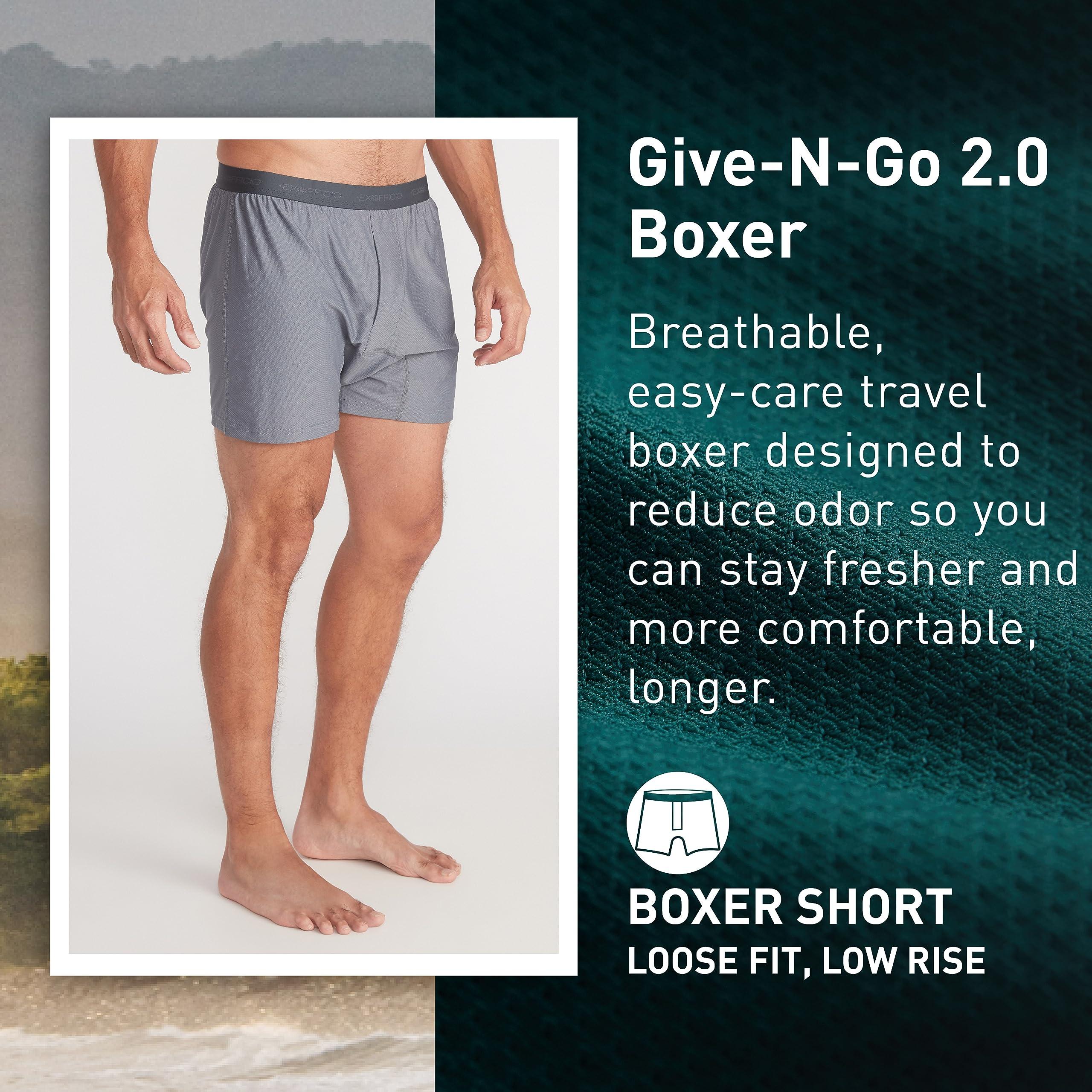 ExOfficio ExOfficio Men's Give-N-Go 2.0 Boxer, Steel Onyx, Medium