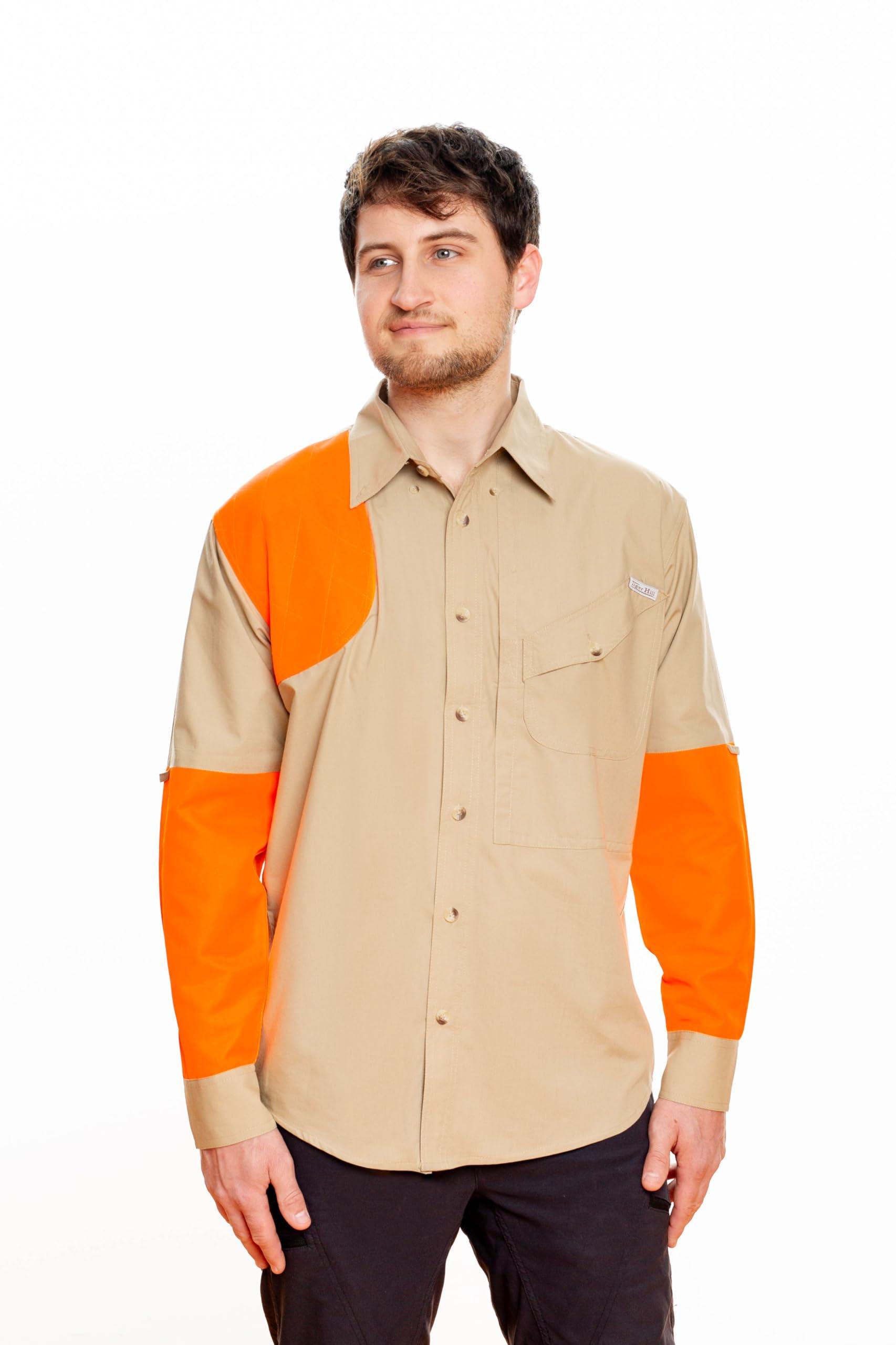 Tiger Hill Tiger Hill Men's Blaze Upland Tactical Hunting Shirt Long Sleeves (Large/Tall) Khaki