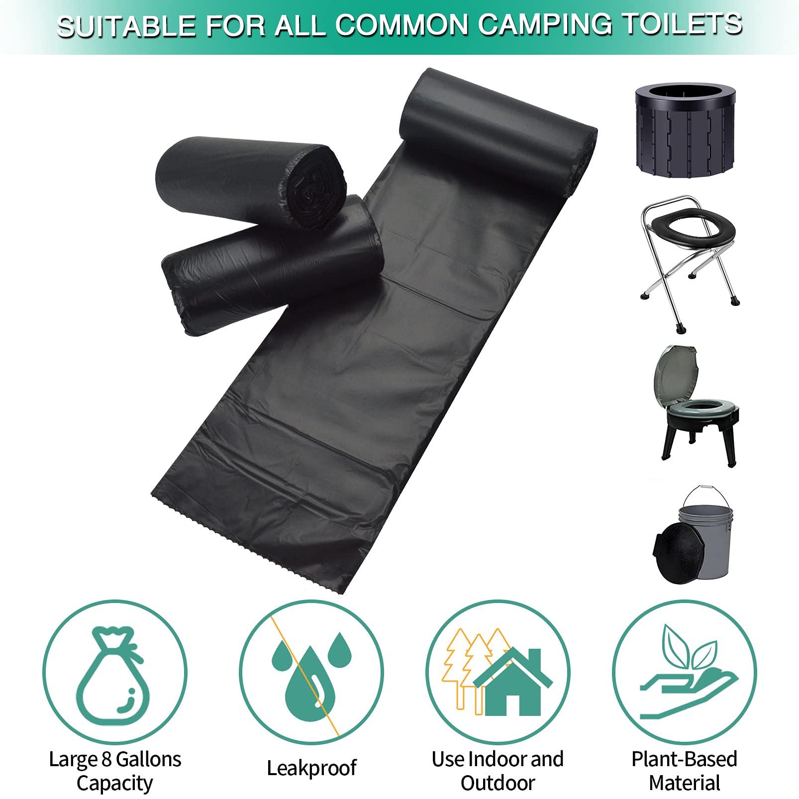 Sailortenx Sailortenx 60 Count 8 Gallon Biodegradable Compostable Portable Toilet Bags, 100% Plant-Based, No Leaks, Disposable, Perfect for Camping, Hiking, Boating, Hunting