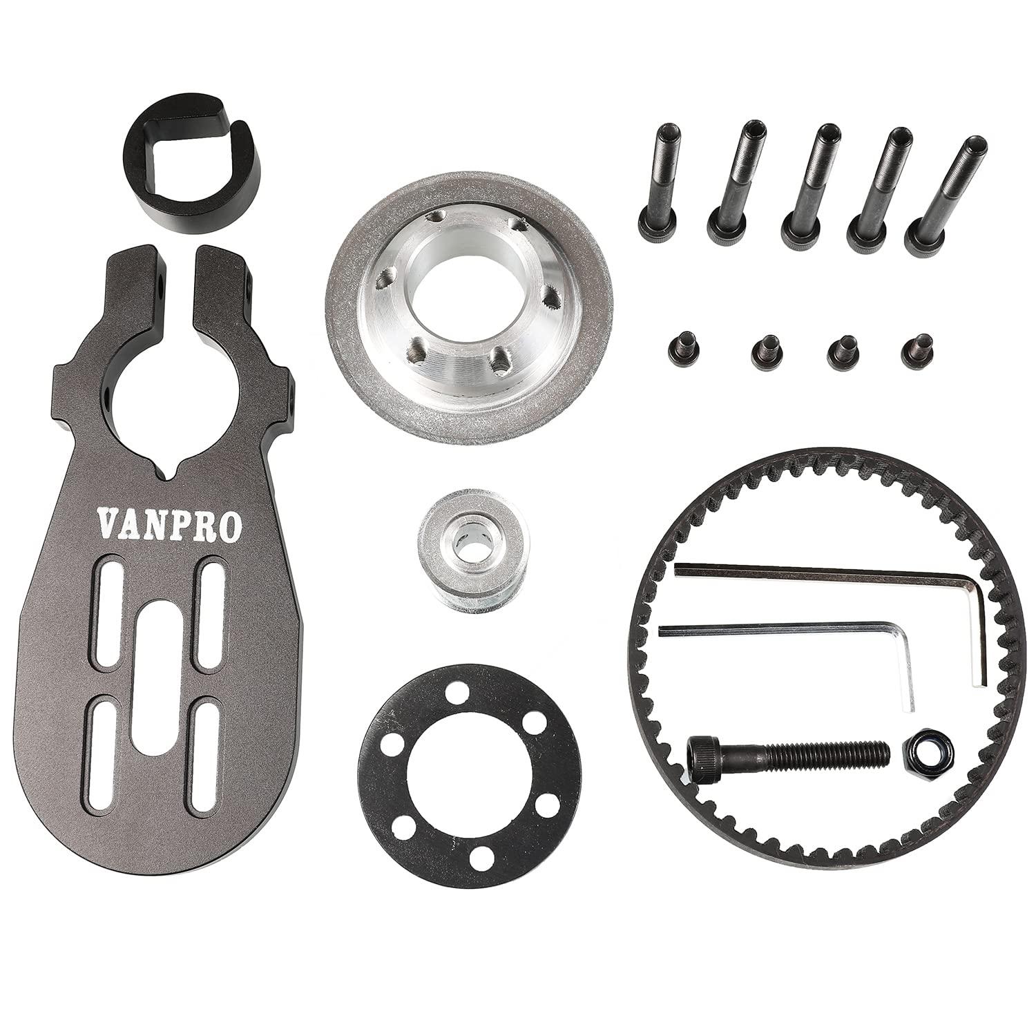 vanpro vanpro DIY Electric Skateboard Brushless Motor Mount Bracket /80MM 90MM 97MM 100MM Pulley Wheel KIT Belt 5M