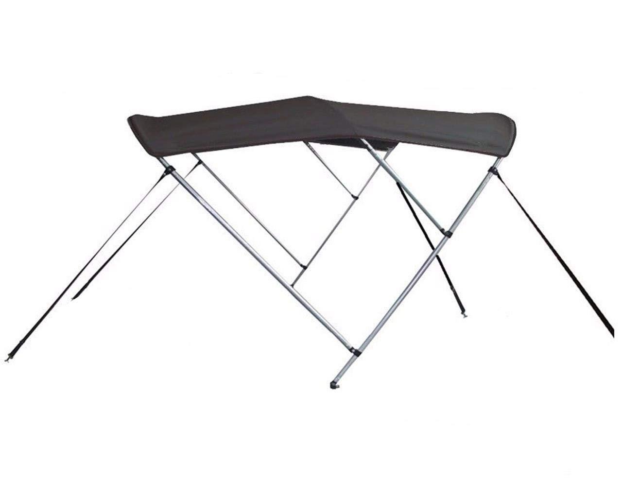 STOPBYUS STOPBYUS 7.6 oz Charcoal Grey 3 Bow Round Tube Boat Bimini TOP Sunshade Compatible for Tracker/BASS Tracker/SUNTRACKER Nitro Z20 SC W/Z-PRO Package W/TM 2017-2018