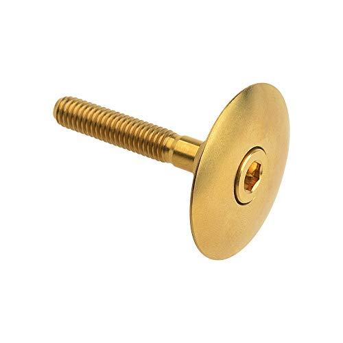 Wanyifa Wanyifa Ti Titanium Headset Stem Top Cap 1-1/8" with Titanium Bolt M6 x 35mm