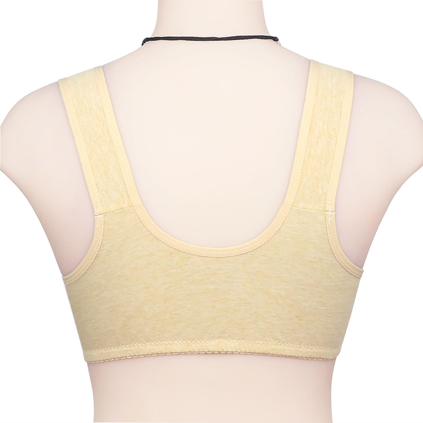 LCMTWX Front Bra Older No Wire Bras for Women Womens Bras 44c Front Closure Cool Lift Bras for Women Wide Band Padded Lace Bra and Panty Set Underwire Prime Big Deal Days