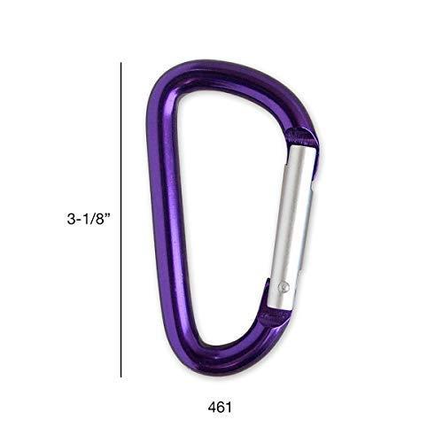Lucky Line Lucky Line Aluminum Large 3-1/8\" Carabiner Clip, Snap-Link C-Shape Heavy Duty Key Chain, Nickel-Plated Key Ring, Light Weight and Durable, Red, 5 Pack