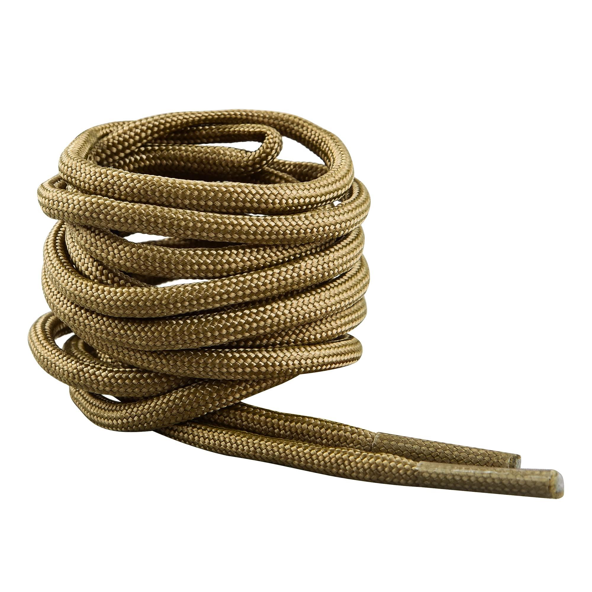IRONLACE IRONLACE - Paracord 550 Laces Type III, Heavy-Duty, Universal Boot & Shoe Laces, Stretchable Nylon, 550-Pound Breaking Strength, Coyote Brown, 9/64 Inch (3.5mm) Tip Diameter, 72-Inch, 1-Pair