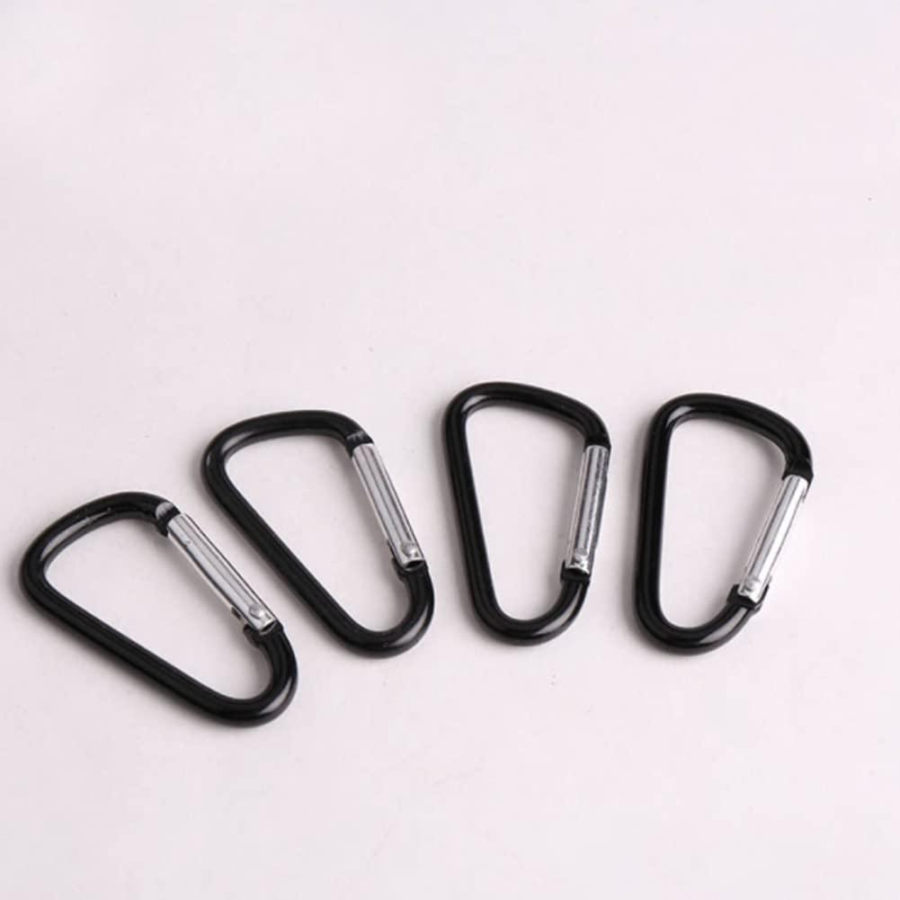 Magik Magik 20-40 Pc D Shape Aluminum Carabiner Clips Spring Camping Snap Hook Keychain (20 Pack)