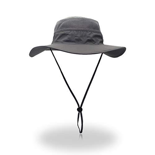 EONPOW EONPOW Fishing Hats Windproof UPF50+ UV Protection Bucket Beach Mesh Sun Hat 56-61cm Dark Gray