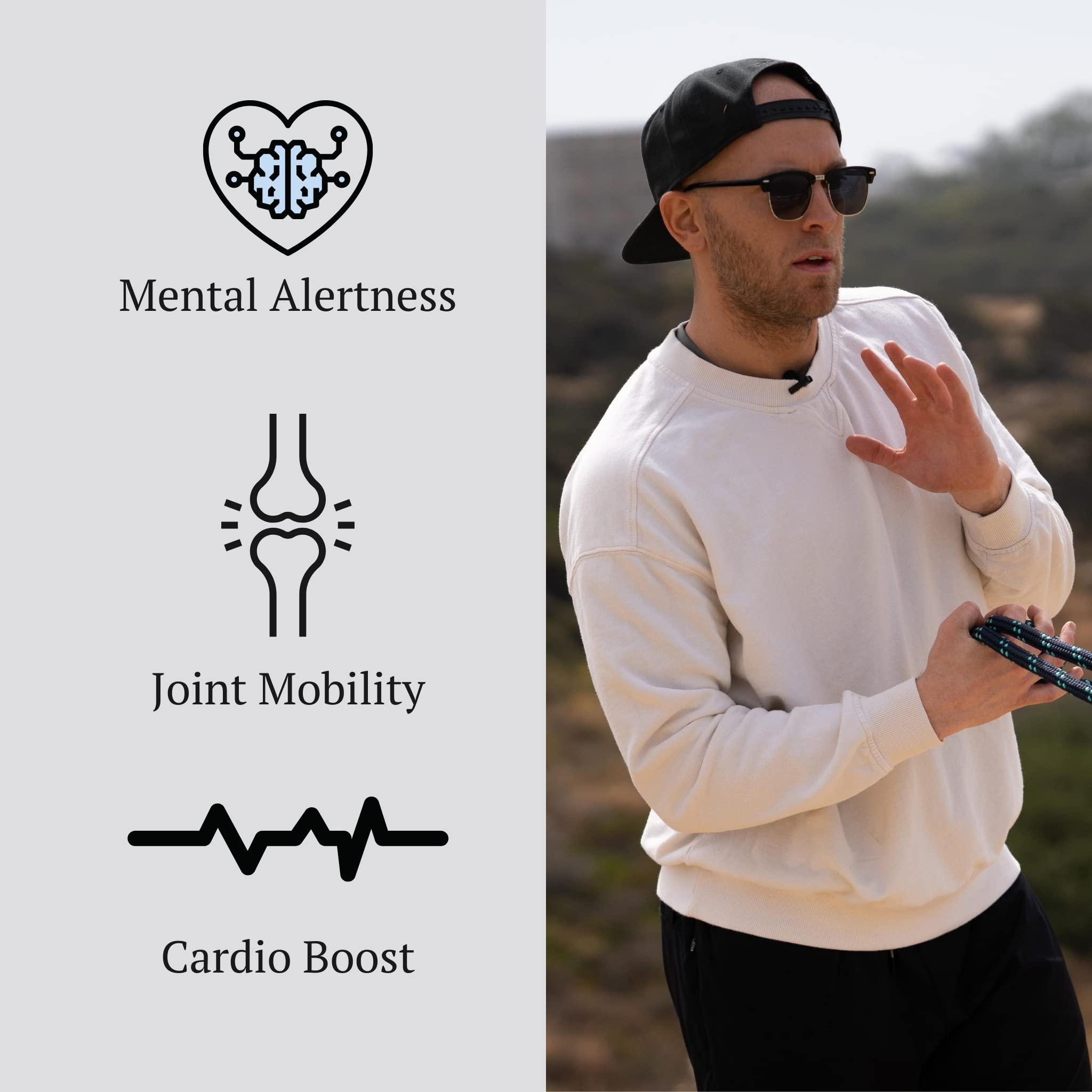 AXiOFiT Flow Rope Exercise Jump Rope 500g (1.10lb) Weighted Flow Jump Rope for Cardio, Boxing, HIIT & Upper Body Fitness Adjustable Double Woven Workout Rope for Men, Women, Beginners Indoor & Outdoor Use