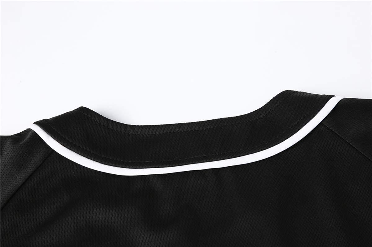Qaedtls Kpop EXO Baseball Jersey Shirt Chen Chanyeol Baekhyun Sehun Kai T-Shirt XXL Black