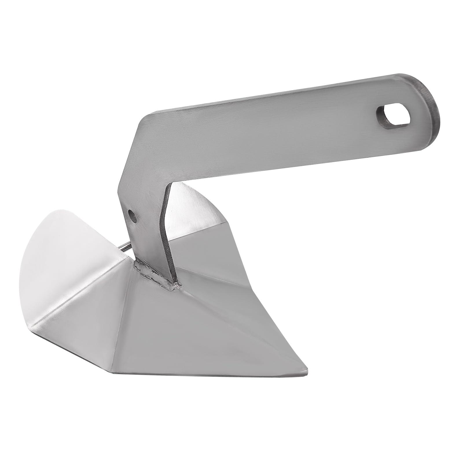 LOHISHILO LOHISHILO Boat Anchor Kit 35 lb Small Yacht Boat Anchor, Marine Stainless Steel 316 Wing Style Anchor 31.1 * 14.4.14.6in for Sand, Pebbles, Rocks, Grass, Seaweed, Coral Bottoms