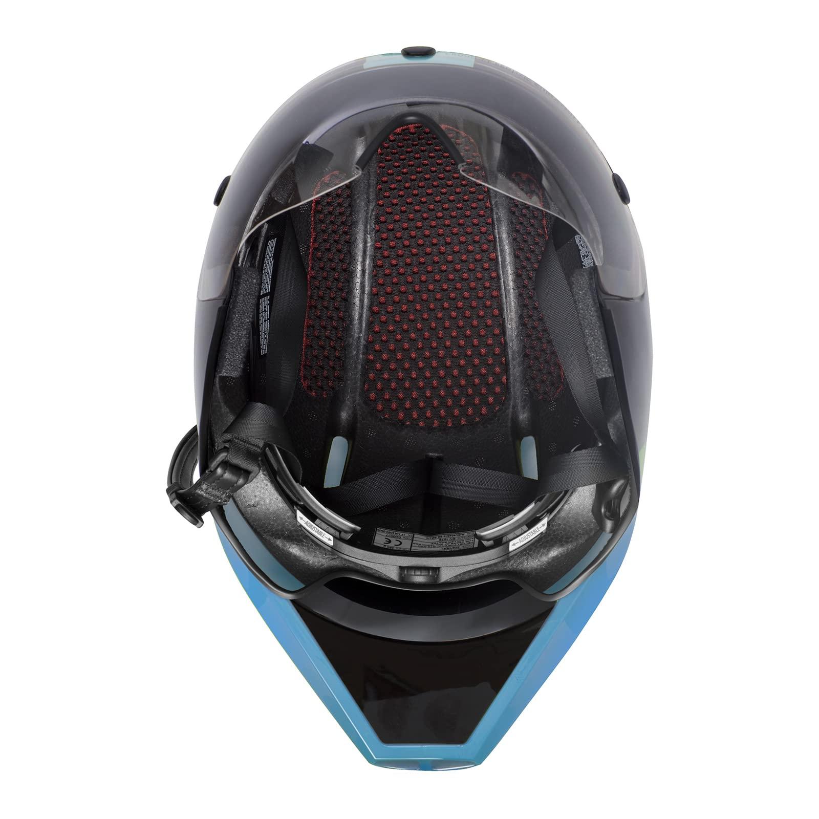 Kask KASK Mistral Bike Helmet I Aerodynamic, Track Cycling, Crono & Triathlon Helmet - Black/Light Blue - Large