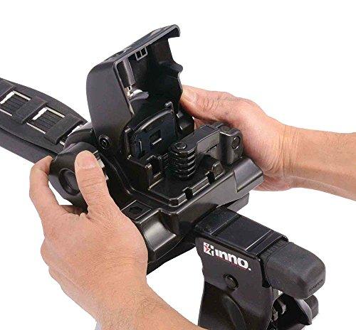 INNO INNO INA446 Surf-Wind-Long Board Locking Roof Carrier w/Board Pads - Holds (1) Kayak or (1) Canoe or (2) SUP/Wind/Surf-Boards