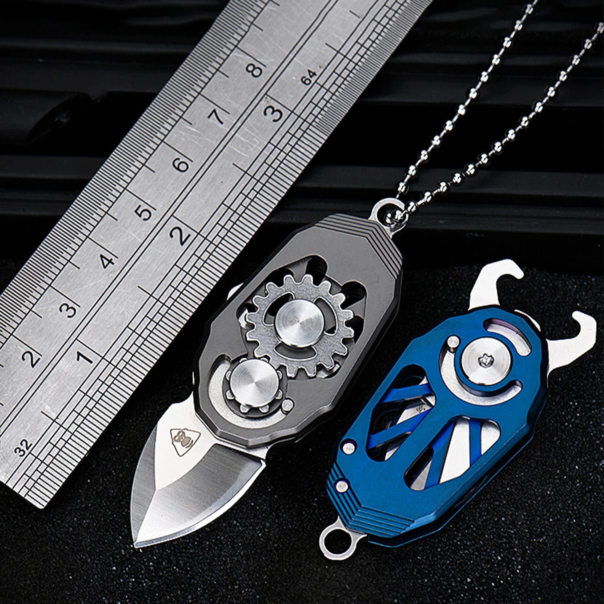 WANERSEN WANERSEN Stainless Steel Pocket Folding Knife EDC Outdoor Travel Everydaycarry EDC Gear, Black