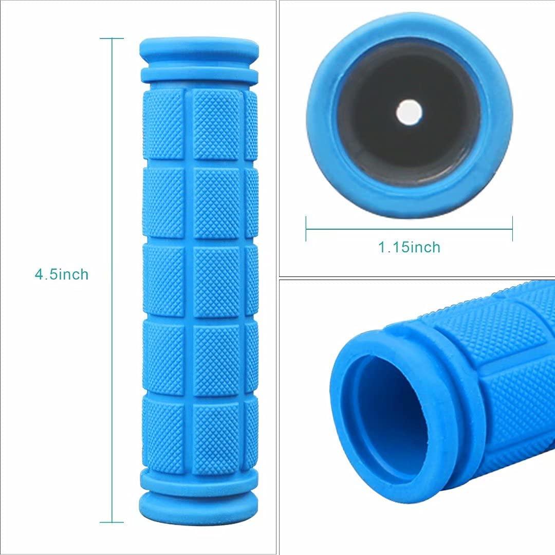 CHUNZEXI 4Pcs Bike Handle Grips, Kids Non-Slip-Rubber Bicycle Handlebar Grips, Specialized Replacement Bike Grips, for Beach Cruiser Razor Scooter Foldable Mountain Bicycle Tricycle BMX MTB