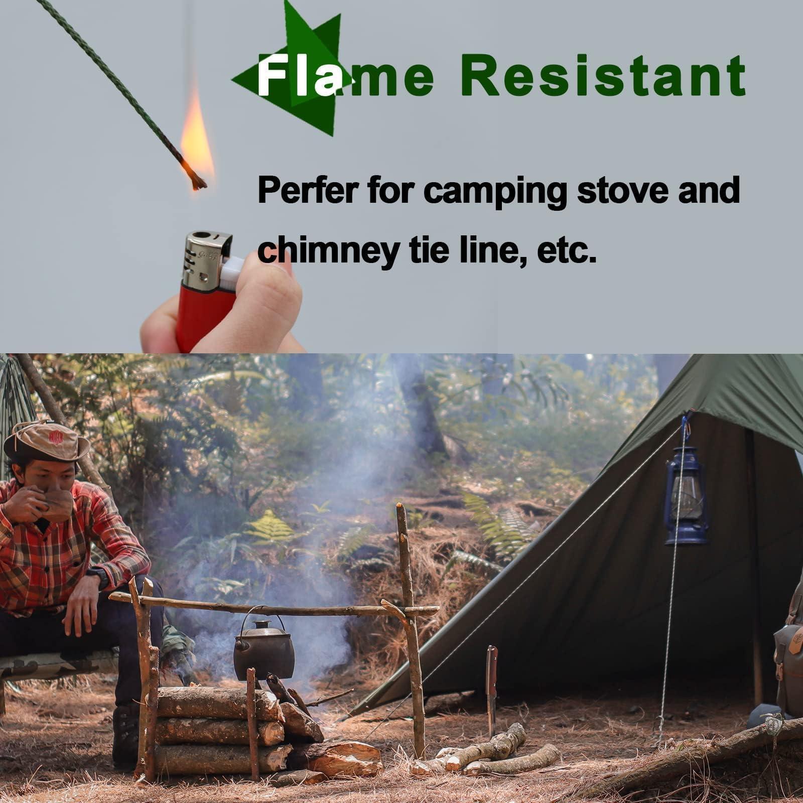 9KM DWLIFE 9KM DWLIFE Camo Green Kevlar Line, 200lb 200ft High Strength, Ultralight, Abrasion Resistance for Trip Wire, Saw, Model Rocket, Hammock Tarp Ridgeline, Tactical Survival for Outdoor