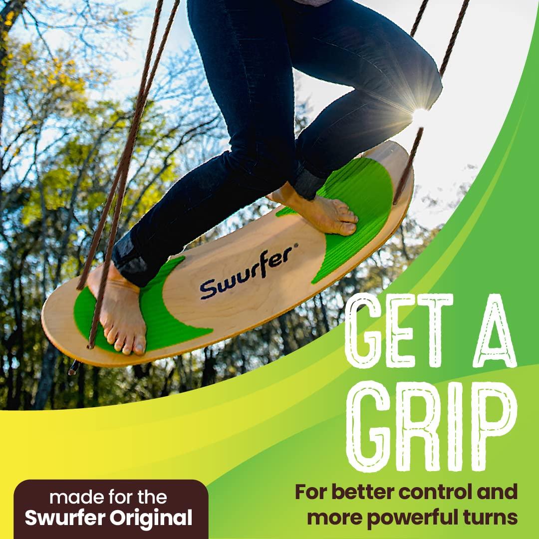 Swurfer Swurfer SwurfGrip Traction Pads for Wooden Surf Swing Comfortable Foam Grip Board Accessories, Heavy Duty Material, Green