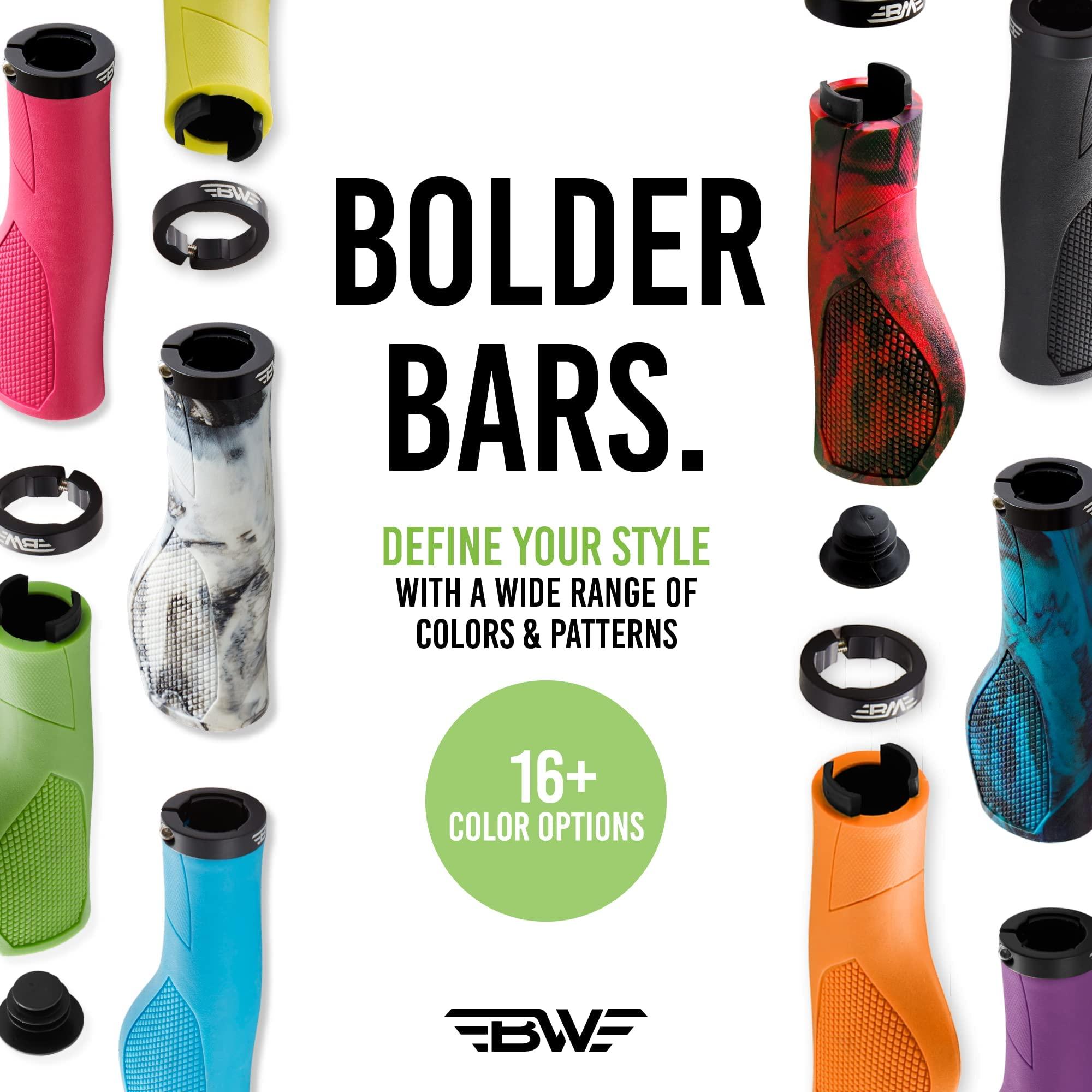BW USA BW USA Ergo-Lock 2.0 Grips Dual Lock-On MTB Bike Handlebar Grips - Pink/Black