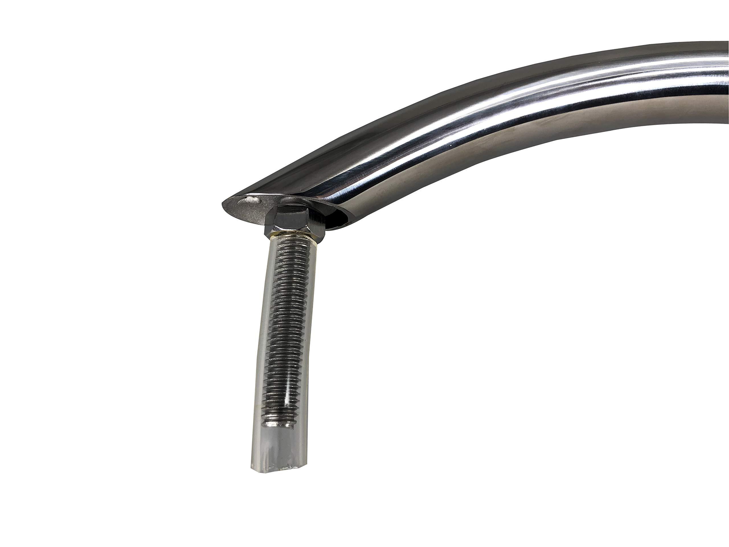 Pactrade Marine Pactrade Marine Boat Stainless Steel Heavy Duty Handrail Grab Handle 18 Inches with Studs Hardware