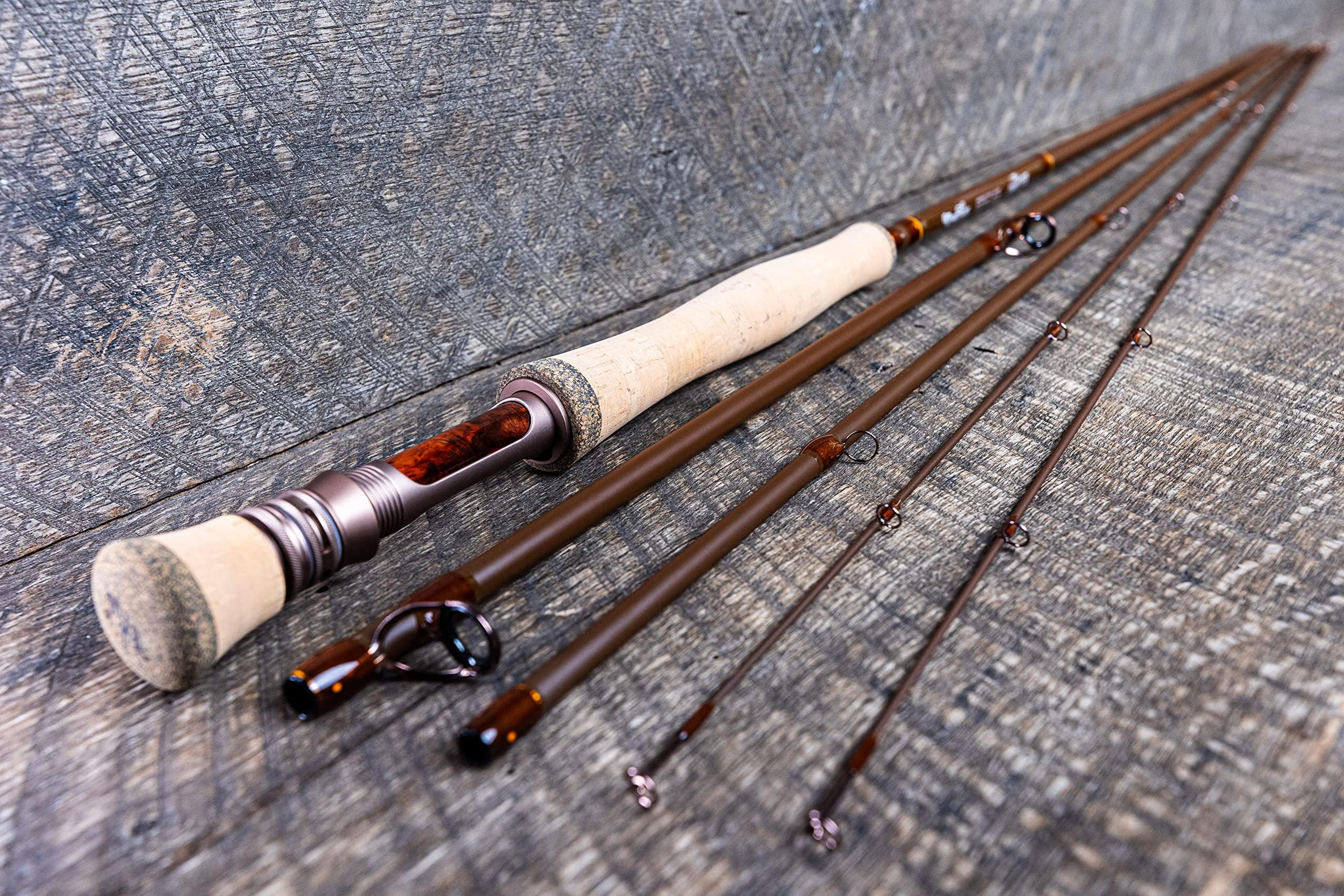 Moonshine Rod Company Moonshine Rod Company Fly Fishing Rod with Carrying Case and Extra Rod Tip Section Medium Action, The Drifter II, 7wt 10\'