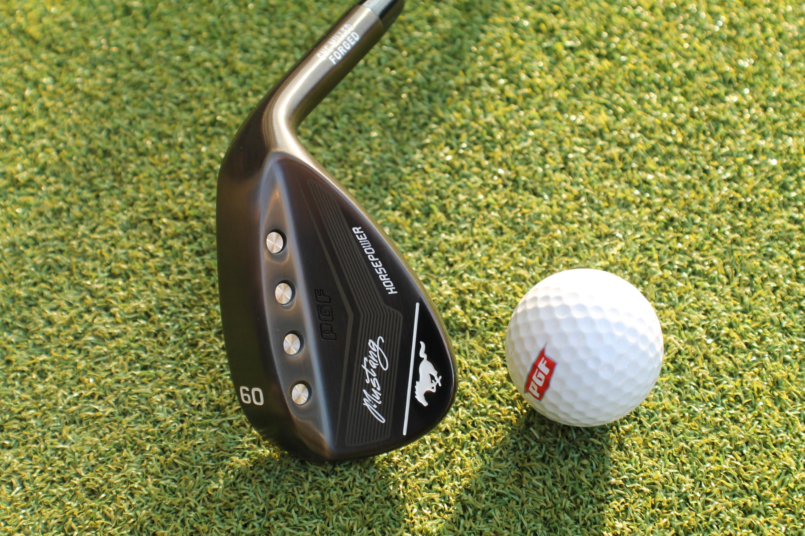 PGF GCWarehouse PGF Mustang Full Face Milled Forged High-Toe Golf Wedge Set for Men[50Degree][Right Handed][Black]