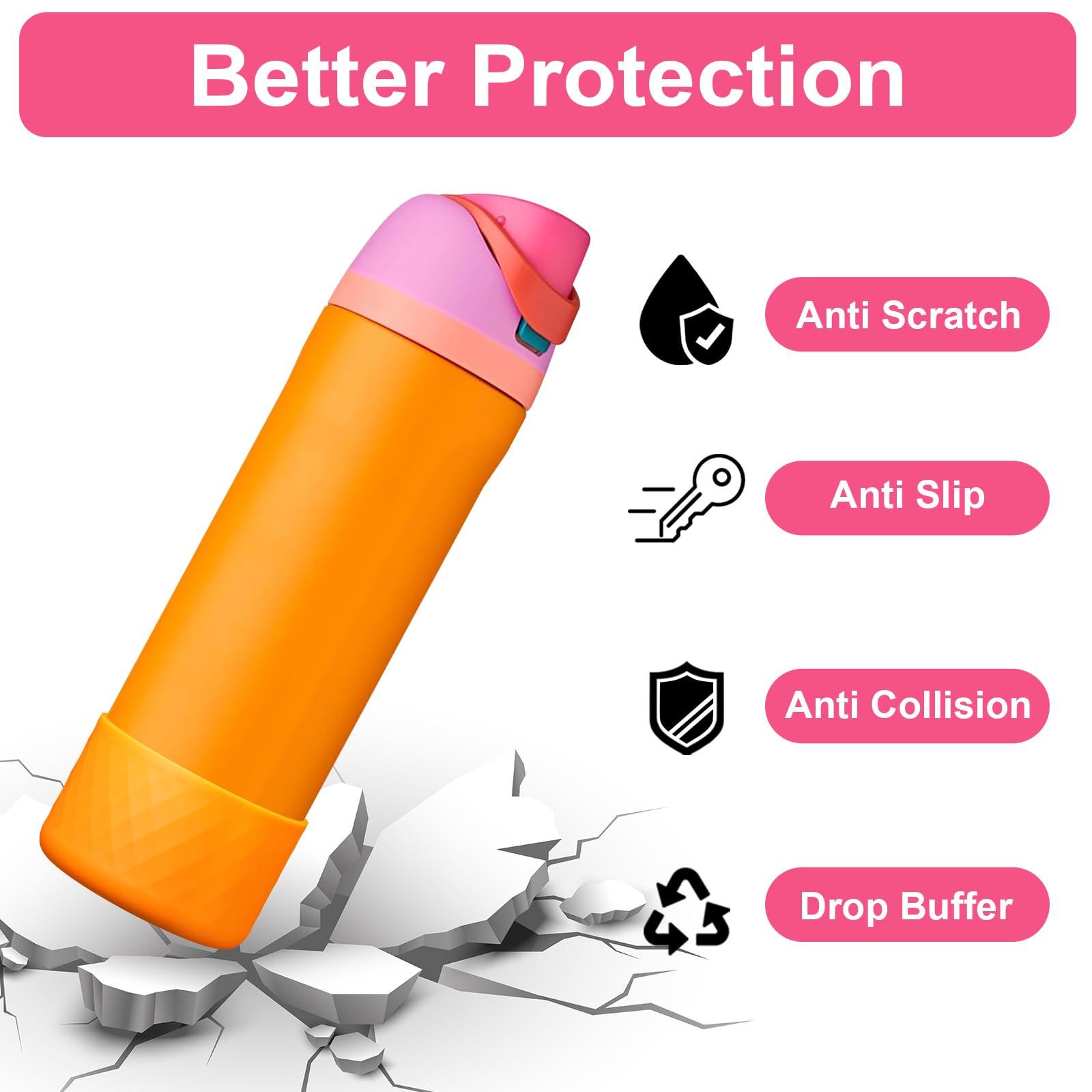 YOUCOX YOUCOX Silicone Boot for Owala Water Bottle 24 oz, 2PCS Anti-Slip Protective Sleeve for FreeSip/Twist/Flip Water Bottles, BPA Free, Dishwasher Safe, Bottom Bumper Cover Cup Accessories