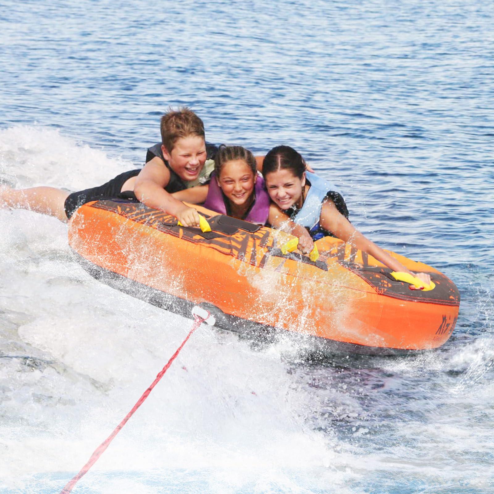 XGeek XGeek Towable Tubes for Boating,1-4 Rider Water Sport Towables for Boat to Pull,Heavy-Duty Boat Tubes for Tubing,Water Tubes for Boats with Stronger 840D Nylon Cover