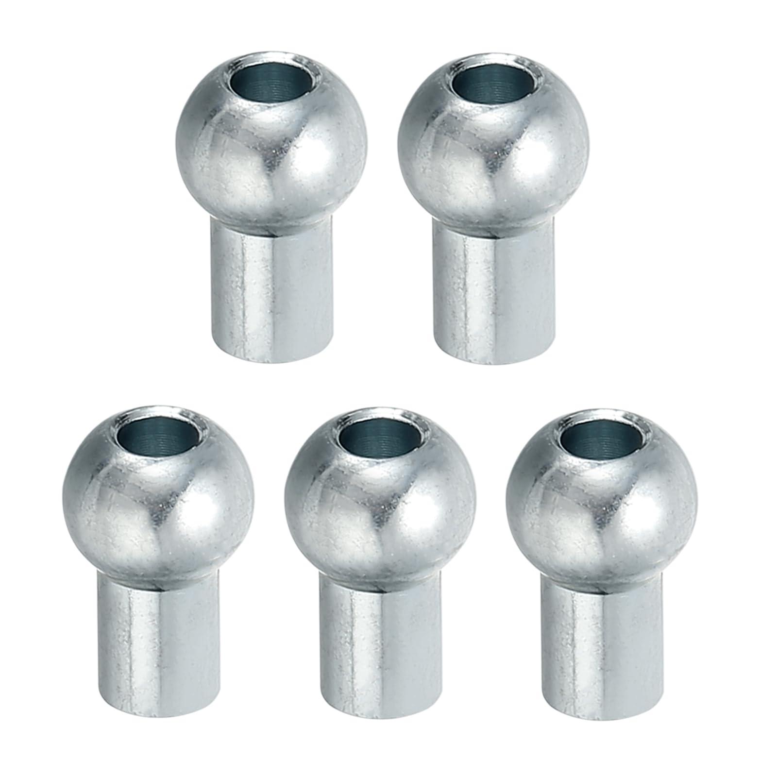 PATIKIL PATIKIL Cable Ball Stopper, 5pcs Gym Machine Accessories for 5mm Cable Fitness Equipment Wire Rope Port Joint Replacement Parts for Home Gym Machine, Silver