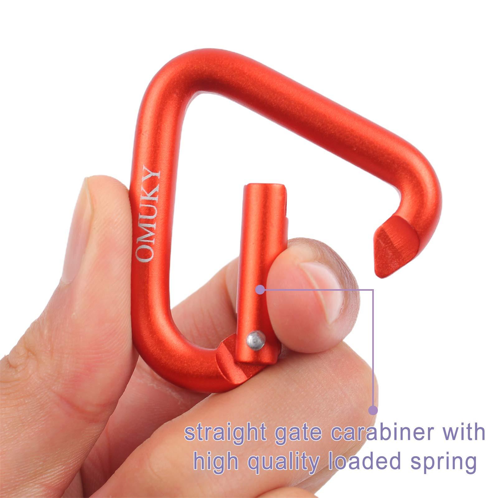 OMUKY OMUKY Triangle Shape Aluminum Carabiner Clip Heavy Duty Keyring Camping Accessories Large Straight Gate Carabiners 7-Pack (Triangle-7pcs)