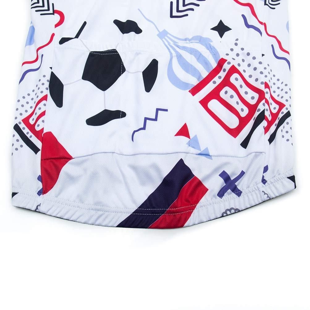 Uriah Uriah Men's Cycling Jersey Short Sleeve Sweat Wicking Football White Size 5XL(CN)