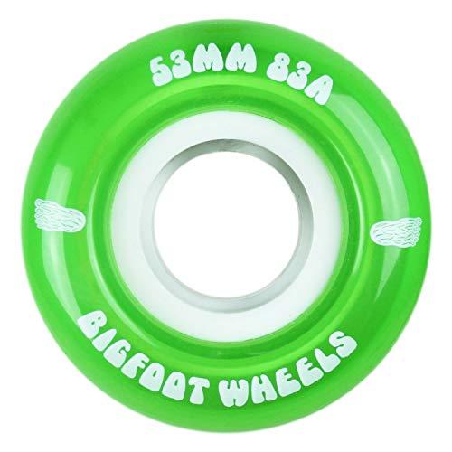 Bigfoot Wheels Bigfoot Skateboard Wheels 53mm 83A Soft Cruiser Filmer Wheels Green (Set of 4)